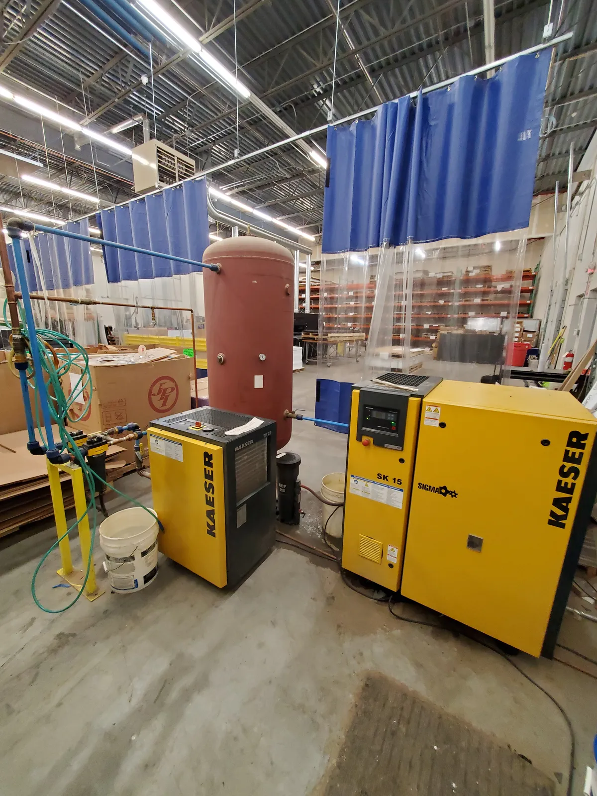 Kaeser SK15 Rotary Screw installed at Excel Plastics